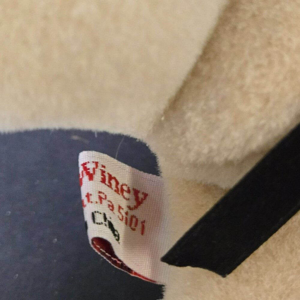 Vtg 1999 Signed Sally Winey Bears Signed Mai Tai Teddy Bear Beige Black Ribbon - Picture 6 of 8